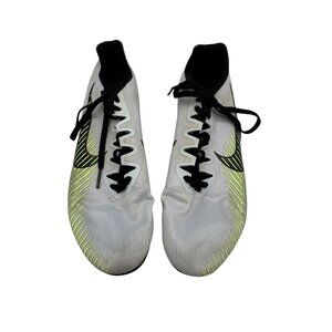Nike Zoom Rival M9 Track Shoes Womens Sz 10 White Neon Lace Up Activewear Sports
